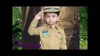 On 6 September A cute Baby Salute to Pakistan Army Wearing Pakistan Army uniform /Pakistan Zindaabad