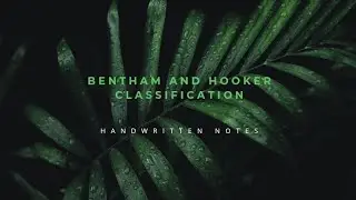 Bentham and Hooker Classification | TYBSc Botany Handwritten Notes