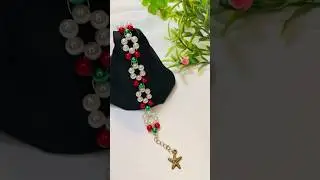 Pearl Christmas bracelet #diy #trending #shorts #christmas #teen #art #bracelet
