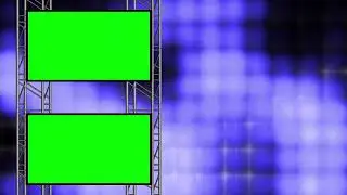 Blue High Tech Loop Multiple Led Display with Green Screen