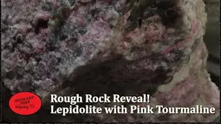 Rough Rock Reveal! Lepidolite with Pink Tourmaline