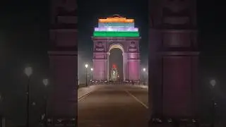 India Gate at 10 PM #winter #night