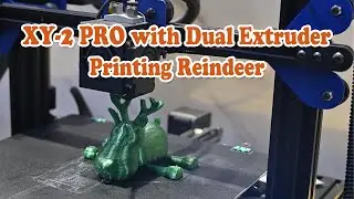 TRONXY 3D Printer Printing with PETG Green Filament (XY-2 PRO Dual Extruder)