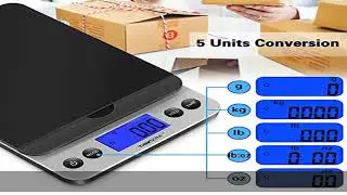 THINKSCALE Shipping Scale, 86lb Postal Scale with Hold and Tear Function, 5 Units, Auto-Off, Postag