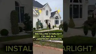 Starlight ceiling install in a lakefront mansion 💎 No budget. Just pure luxury.