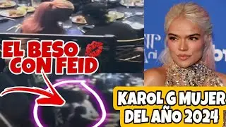 KAROL G MUJER DEL AÑO 2024 BILLBOARD LLEGA CON FEID Y EL BESO ES REAL #karolg #feid