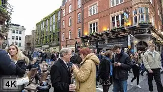 Central London West End Walking Tour ☪️ Ramadan Lights 2023 [4K]
