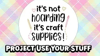 Project Use Your Stuff a pink and purple birthday card