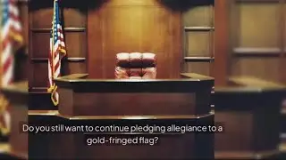 A Gold &ldquo;fringed&rdquo; flag Displayed