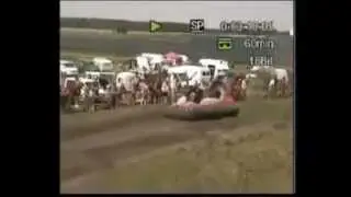 Hovercraft over land.