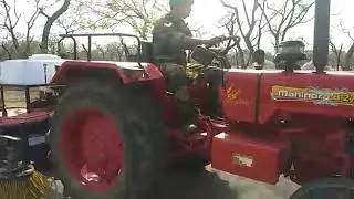 Tractor mounted Road sweeper machine