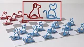 Paperclip Cat & Dog Checkers Pieces DIY Tutorial