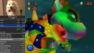 SM64 Sapphire 0 Star Speedrun in 1:22.182