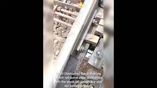 Point Obstructed by floating switch rails & stock rail due to loose packing | Point Fail
