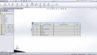 SolidWorks Tutorial in Tamil 68 : Bill Of Materials | Assembly | Solid