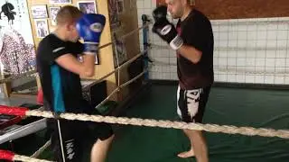 Boxing workout at Osaka dojo