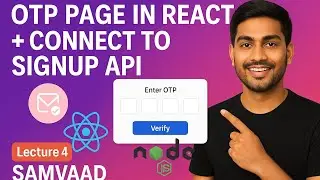 React OTP Page with SignUp API Integration |Complete Tutorial
