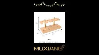 MUXIANG Natural Wooden Tobacco Pipe Display Stand Holder for 4  Smoking Pipes