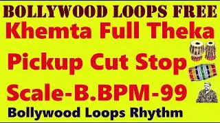 Khemta Taal Full Theka Cut Pickup Roll Scale B | 99 BPM Free To Use 30Mins | By Parag | Subscribe |