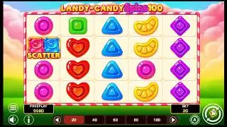 Demo gameplay of Landy-Candy Spins 100 by 1spin4win