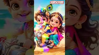 Radha Krishna beach par ghumi ghumi with Hu Ru Ru ❤️😘🥰 #krishna #radheradhe #radhakrishna #radha