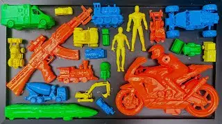 Membersihkan mobil mobilan, mobil monster, motor balap, mobil balap, avanger, truk loader, kereta