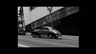 Driving Through Downtown Los Angeles in the 1940's  (Bunker Hill Neighborhood)