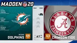 Could the Alabama Crimson Tide Beat the Miami Dolphins? Madden 20