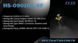 WR90 8.2GHz to 12.4GHz 10dbi Standard Gain Waveguide Horn Flange Type:01 Antenna (HS-09010A-SF)