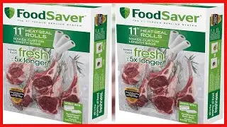FoodSaver Vacuum Sealer Bags, Rolls for Custom Fit Airtight Food Storage and Sous Vide, 11 x 16'