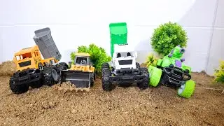 RC Monster Construction Truck Mayhem! 4x4 Vehicles Get Dirty and Do Stunts