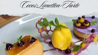 Cocos-Lime Tarte/ Cocos-Limetten Tarte Plating