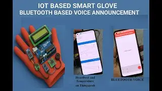 HVS-3509. IOT based smart glove Bluetooth based voice announcement  #arduino#lcd#IOThealthmonitoring