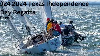J24 2024 Texas Independence Regatta race 6. With onboard crew discussion and tactics.