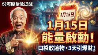 倪海廈緊急提醒：1月15號「能量啟動日」！口袋放進這一個小東西，3天內引爆正財橫財！這不是迷信是物理：點燃命門火，財神躲不掉！