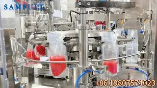 Samfull fruit pulp tomato paste spouted pouch automatic filling machine
