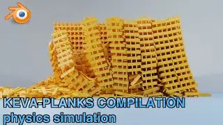 BLENDER KEVA PLANK COMPILATION - EPIC DESTRUCTION