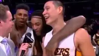 Kobe Bryant's Reaction To His Teammates Nick Young, Jordan Hill & Carlos Boozer Celebration Win