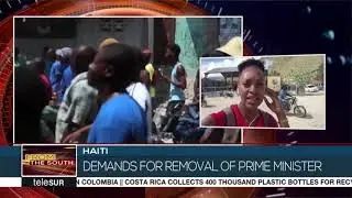 Haiti Protests Burn on