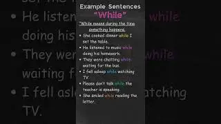 While &ndash; Meaning and Example Sentences | Easy English Grammar Lesson