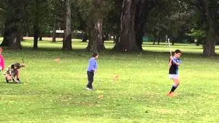 Fran golf swing! Golf for Kids. 5 years old kid
