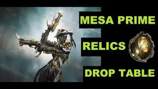 Mesa prime relics drop location / table  | Warframe