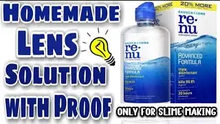 How to make a contact lens solution / homemade lens solution without salt