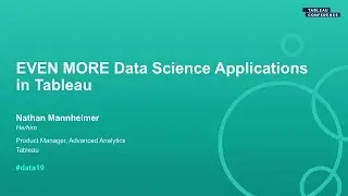 Even More Data Science Applications in Tableau