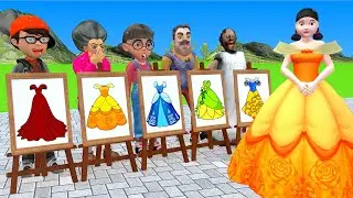 Scary Teacher 3D vs Squid Game Choose Beautiful Princess Dress vs Dressing Room 5 Times Challenger