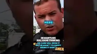 He wasn&rsquo;t too happy seeing his credentials didn&rsquo;t have his full name #shorts #policeofficers #cops