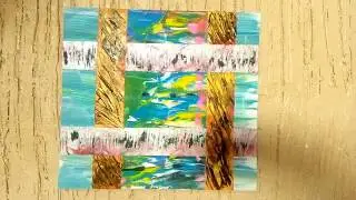 طريقة سهلة لعمل لوحة تجريدية للمبتدئين 2  PEINTURE ABSTRAITE DEMONSTRATION
