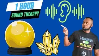 528Hz Healing + Yellow Crystals: Ease Anxiety, Tinnitus & Eustachian Relief