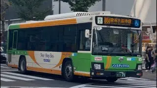 都営バス《J-B764号車（有明所属）》（行き先表示機三色LED）が〈都04〉豊海水産埠頭行きとして有楽町駅前交差点を通過するシーン（2025.8.14.16:09）
