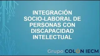 Inserción sociolaboral de personas con discapacidad intelectual - Patricia Orejudo y Pablo Morcillo